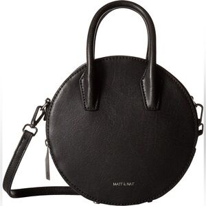 Matt & Nat small round black bag with inside storage
